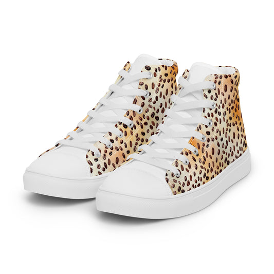 canvas shoes coffee beans leopard look
