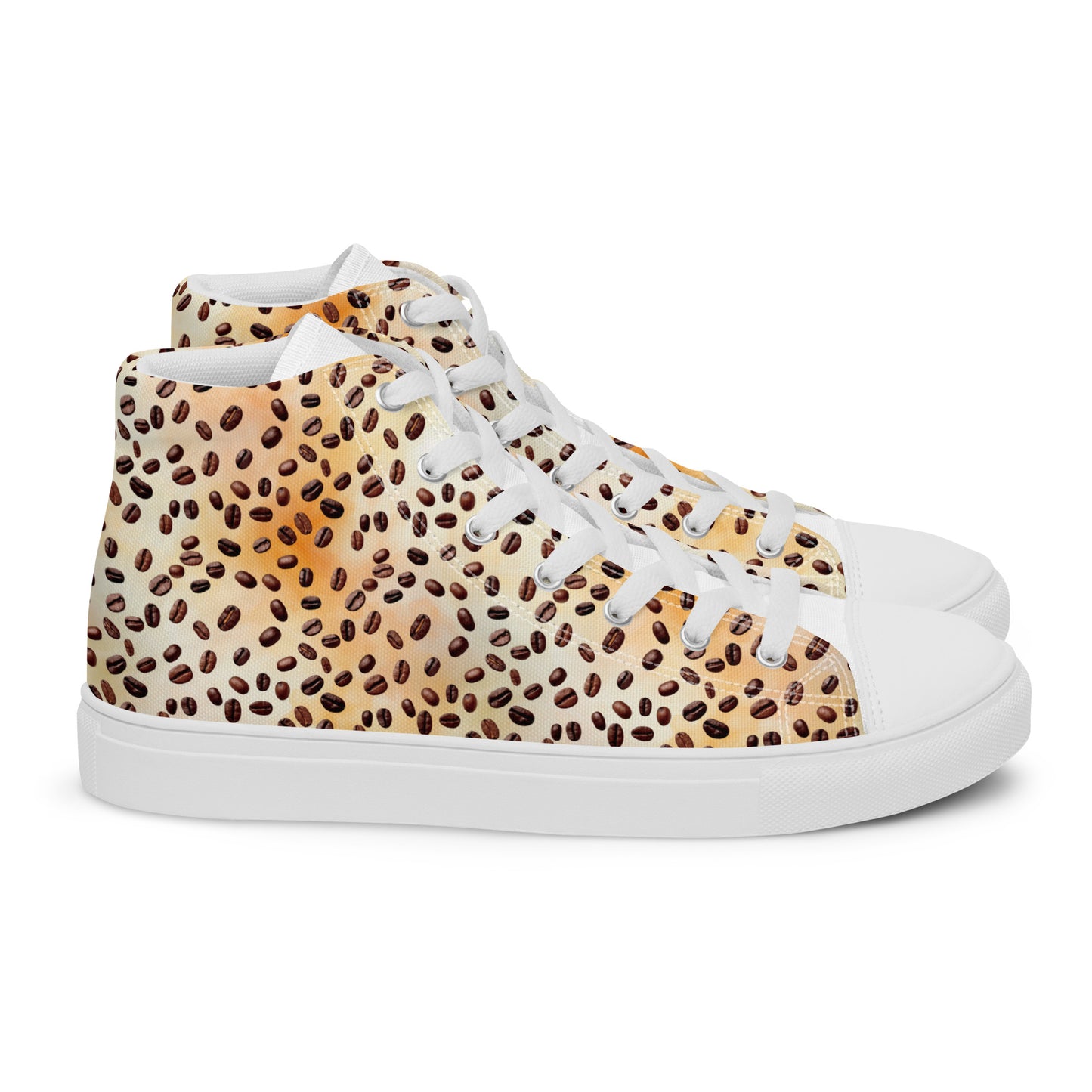 canvas shoes coffee beans leopard look