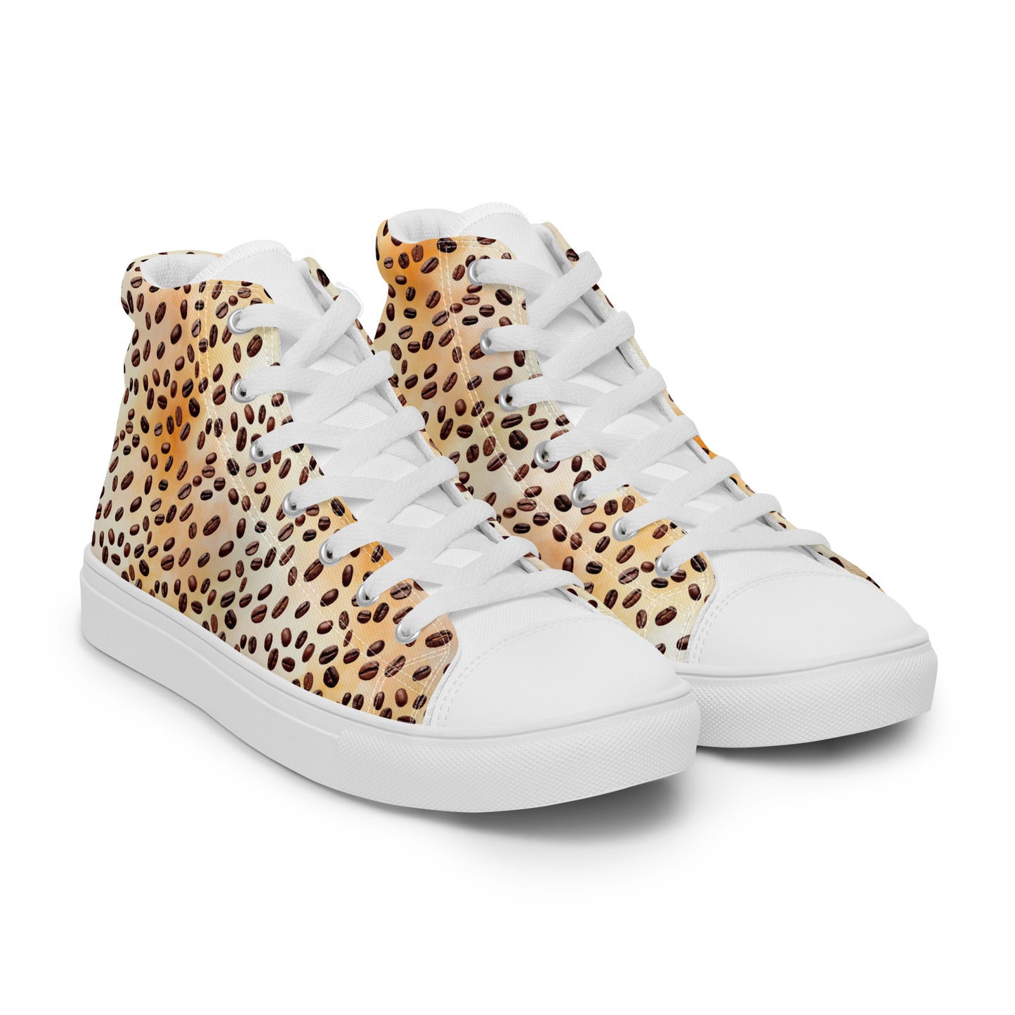 canvas shoes coffee beans leopard look